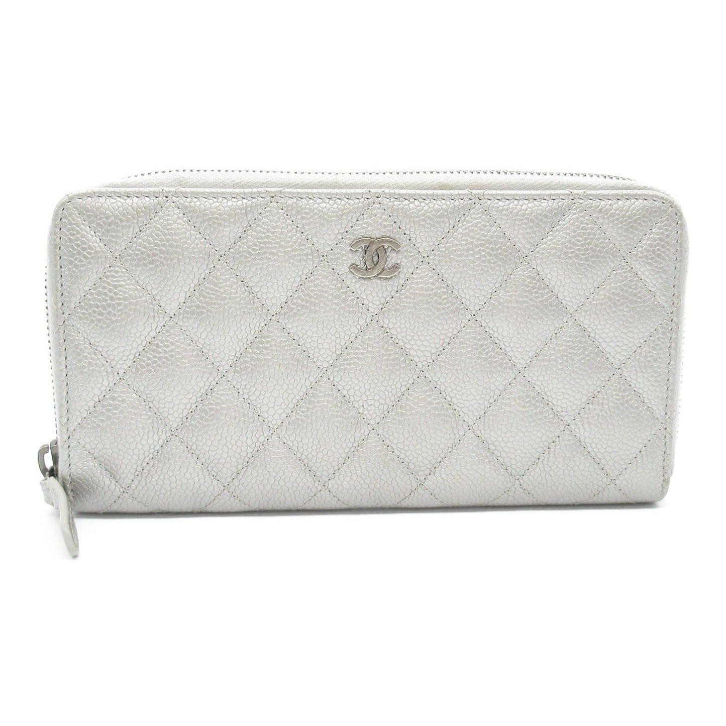 Chanel Matelasse Round Long Wallet Leather