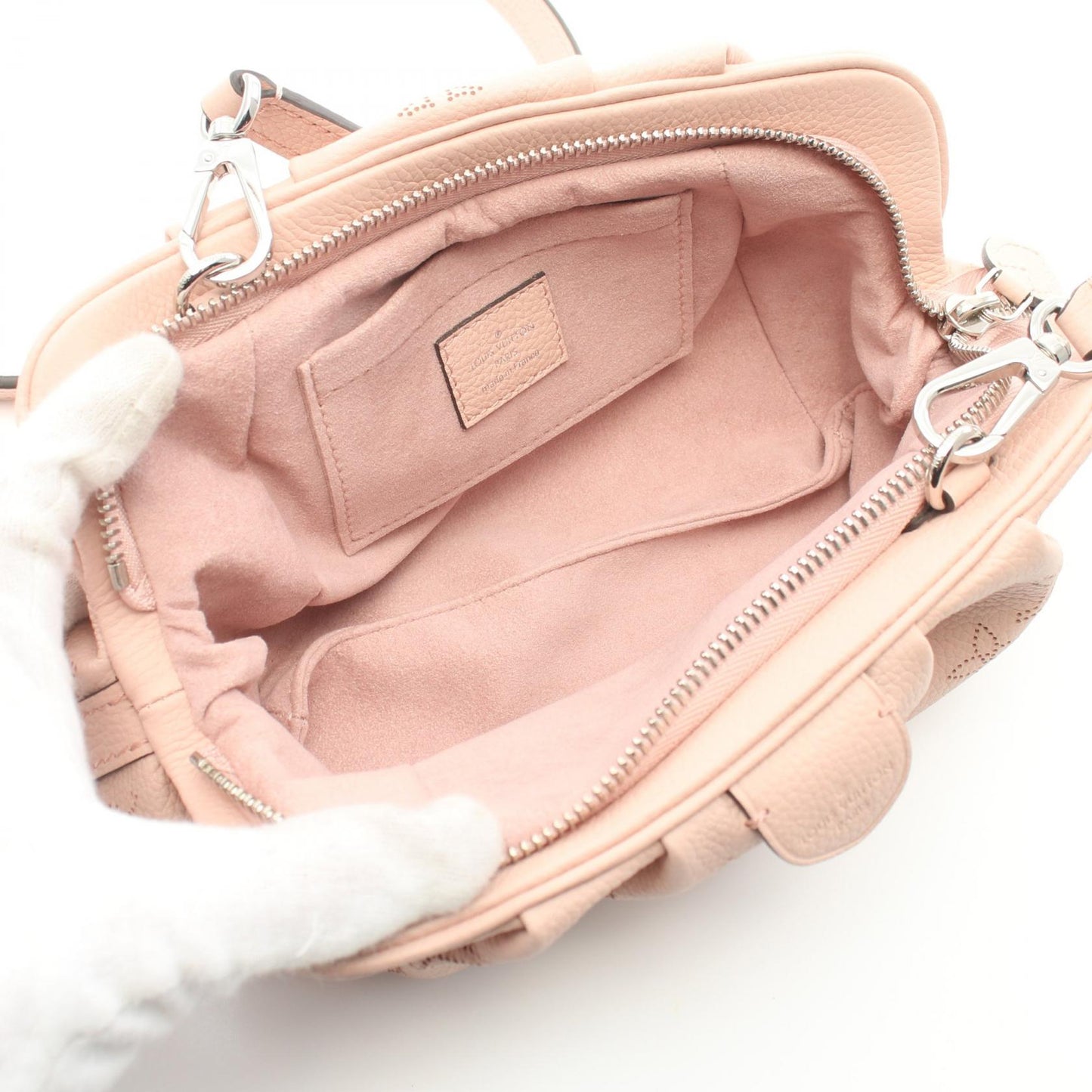 Louis Vuitton Mahina Scala Mini Magnolia Leather Shoulder Bag