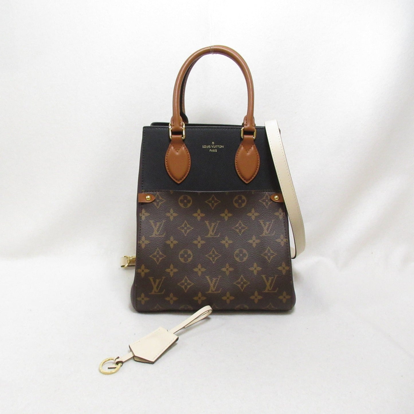 Louis Vuitton Fold Tote MM Shoulder Bag Brown M45409