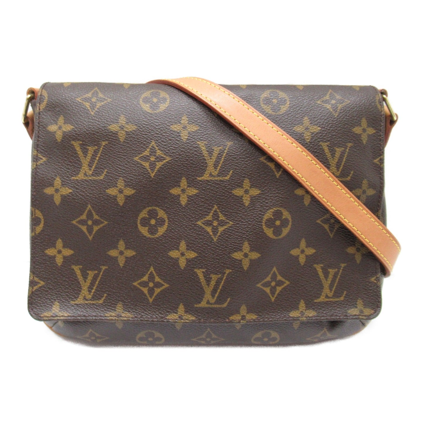 Louis Vuitton Musette Tango Long Shoulder Bag Brown