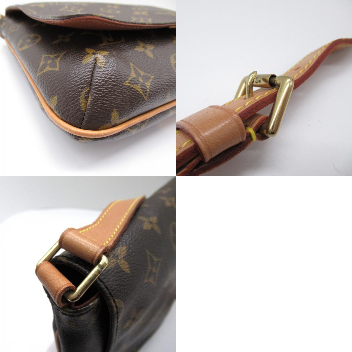 Louis Vuitton Musette Tango Long Shoulder Bag Brown