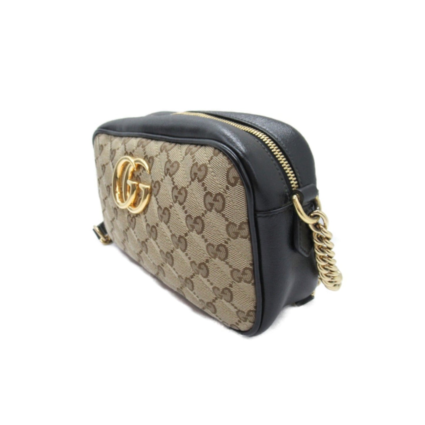 Luxury Gucci Trending 2025 GG Marmont Leather Canvas Shoulder Bag