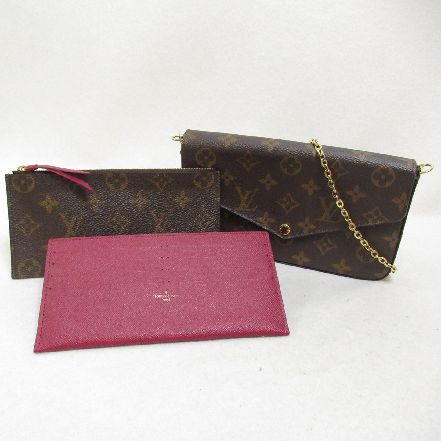 Louis Vuitton Pochette Felicie Shoulder Bag Brown