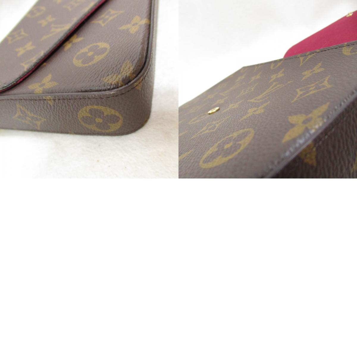 Louis Vuitton Pochette Felicie Shoulder Bag Brown