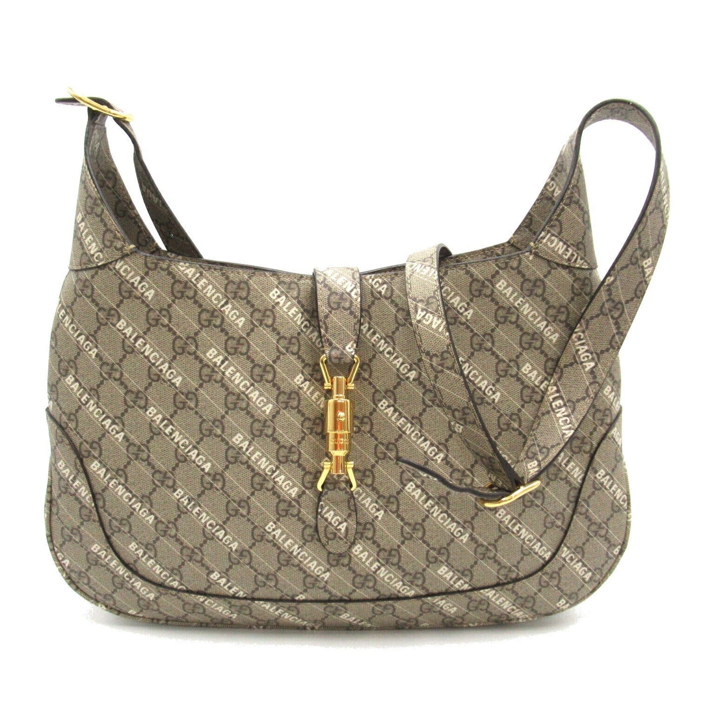 Luxury Gucci Trending 2025 x Balenciaga Shoulder Bag Brown PVC Canvas
