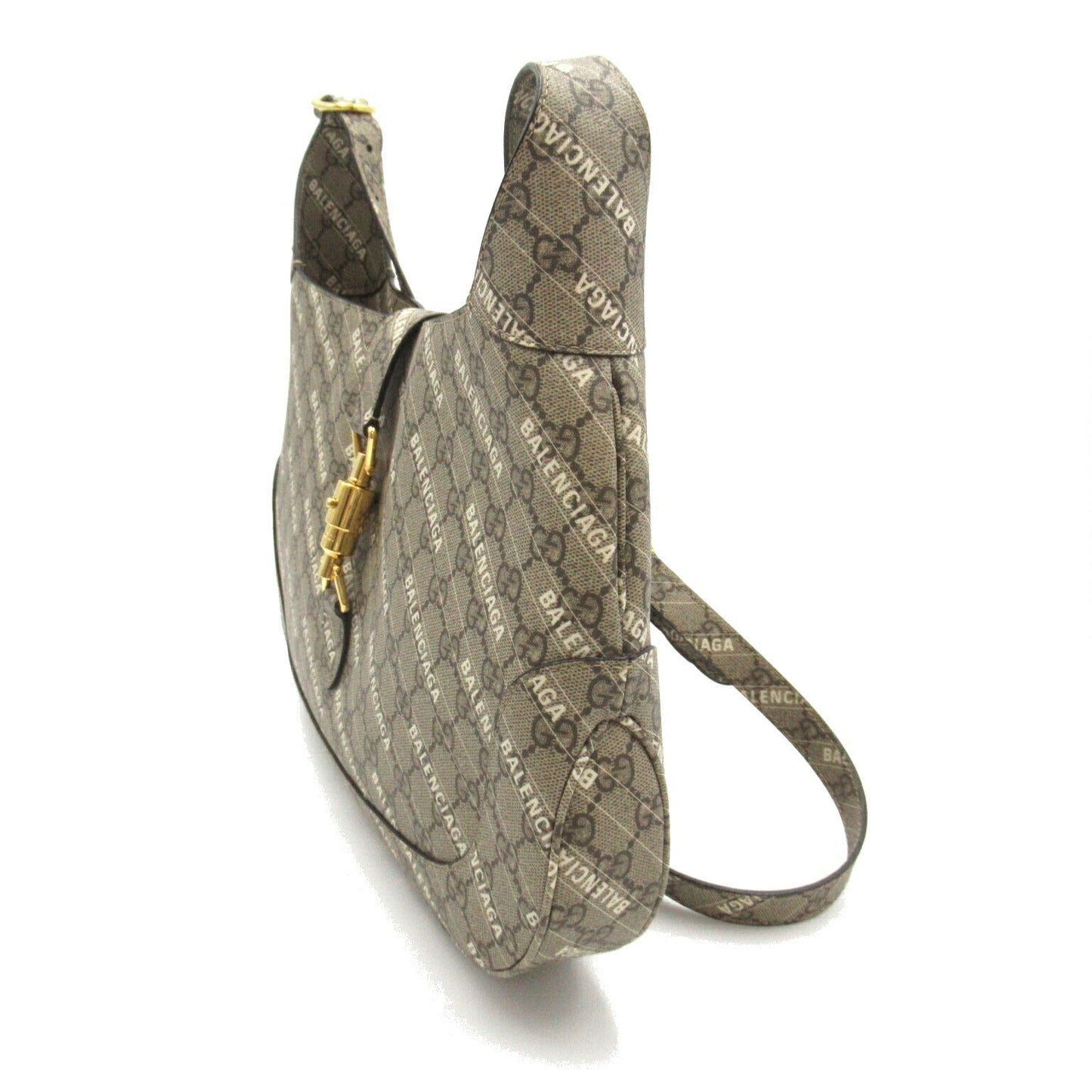 Luxury Gucci Trending 2025 x Balenciaga Shoulder Bag Brown PVC Canvas