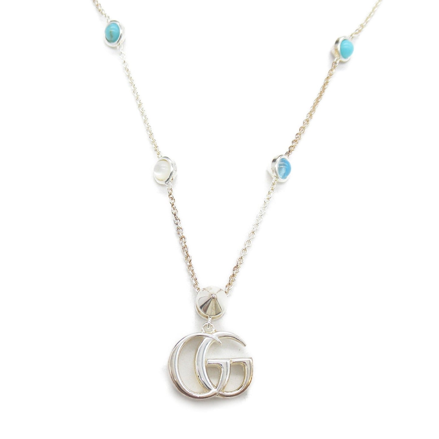Luxury Gucci Trending 2025 Silver 925 Stainless Steel Mother of Pearl Necklace