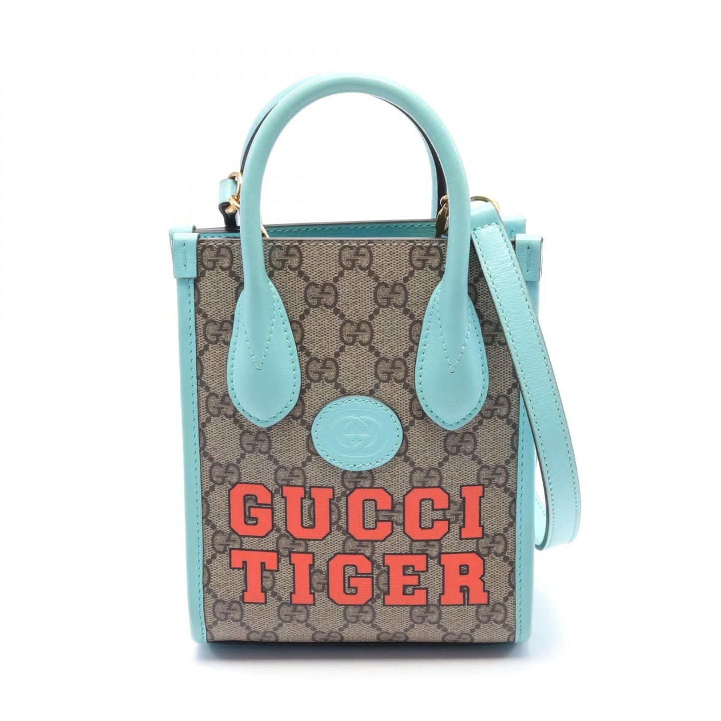 Luxury Gucci Trending 2025 Interlocking G Mini Tote Bag PVC Canvas Leather