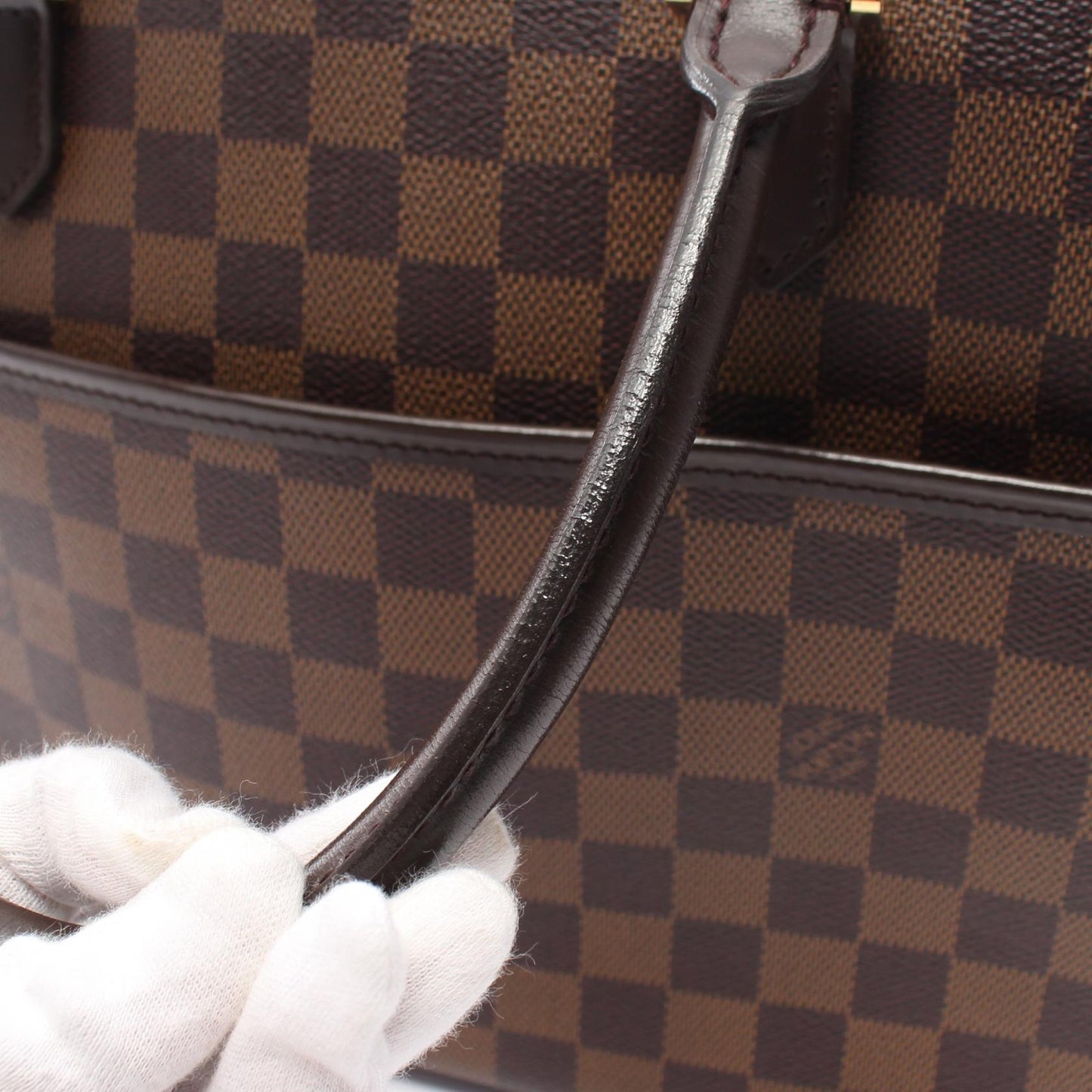 Louis Vuitton Damier Canvas Leather Handbag N51282
