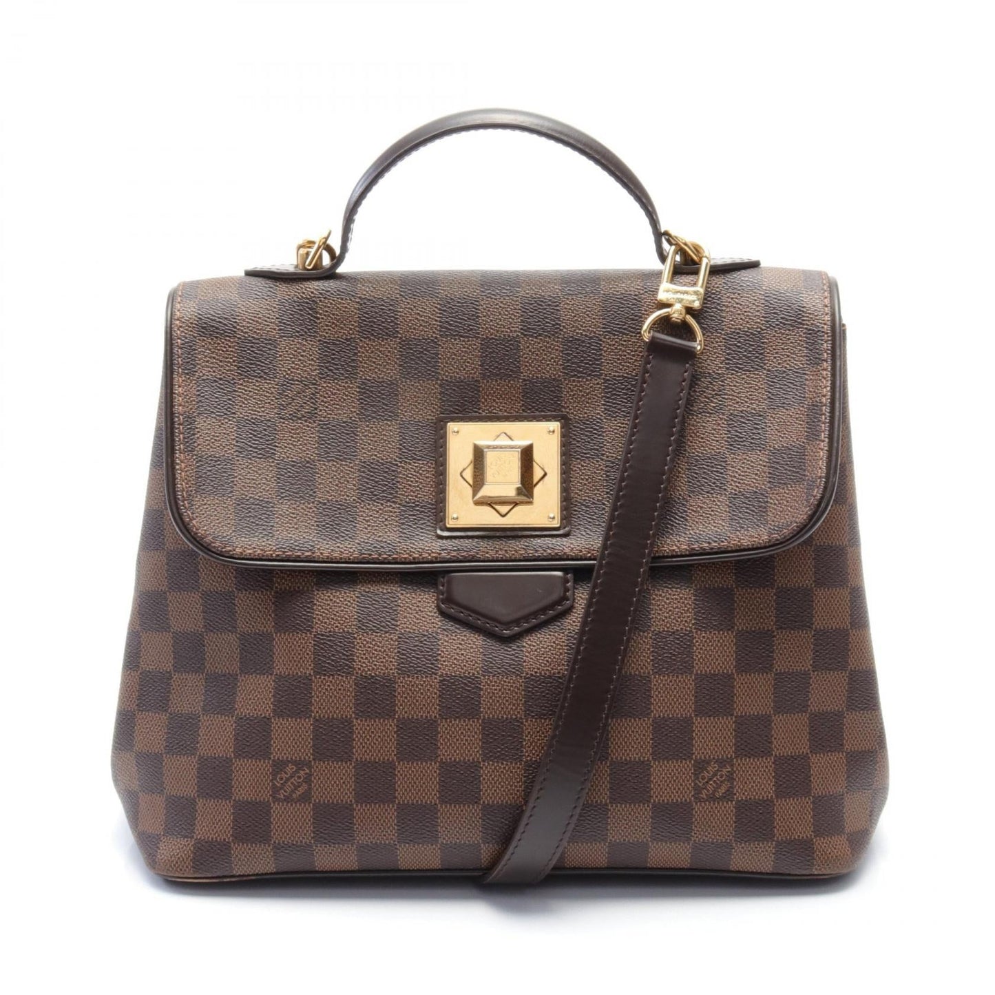 Louis Vuitton Bergamo MM Handbag PVC Canvas Leather N41168