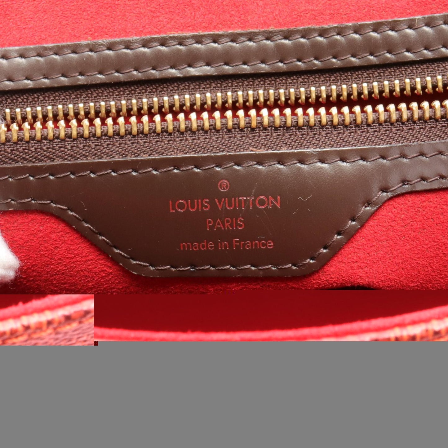 Louis Vuitton Bergamo MM Handbag PVC Canvas Leather N41168