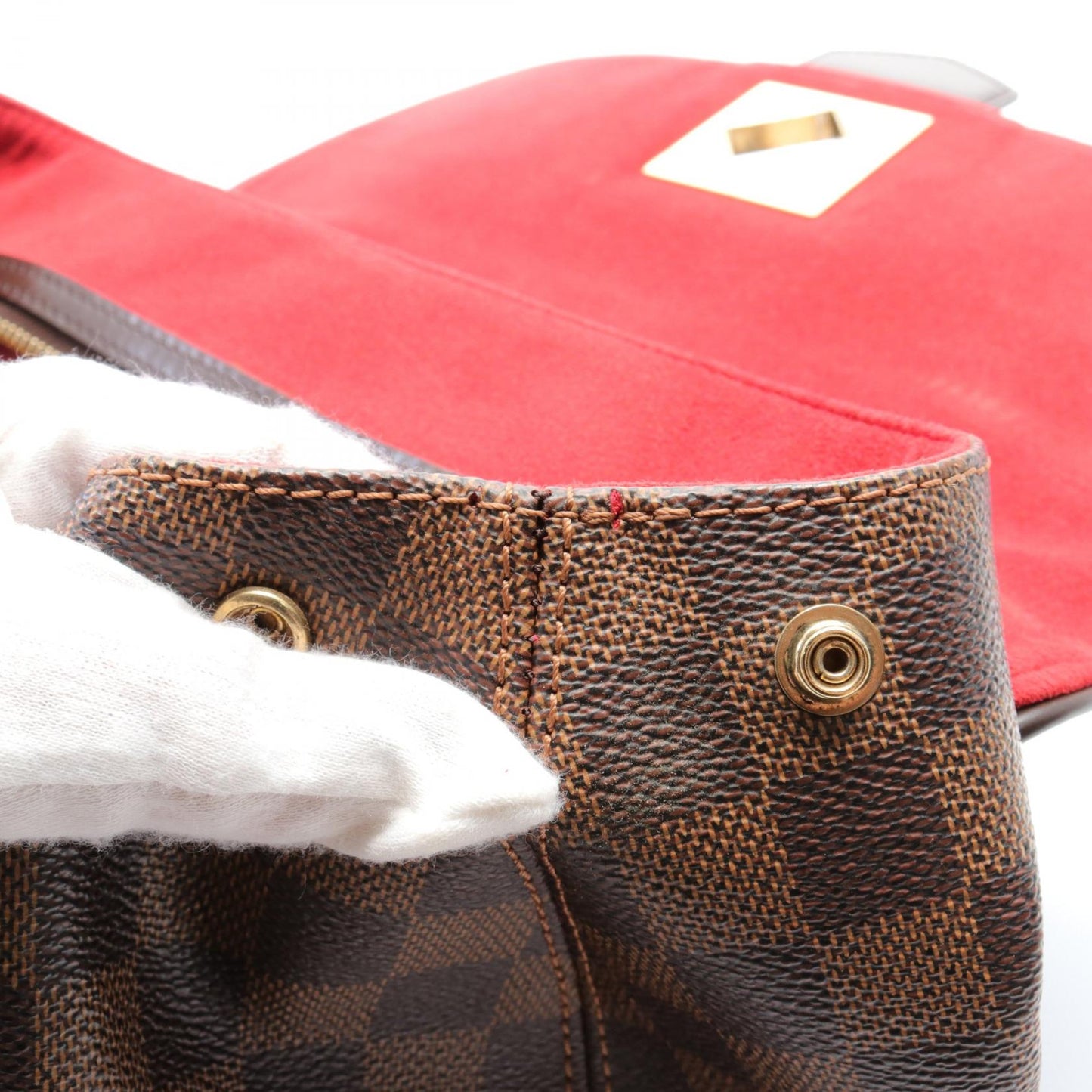 Louis Vuitton Bergamo MM Handbag PVC Canvas Leather N41168