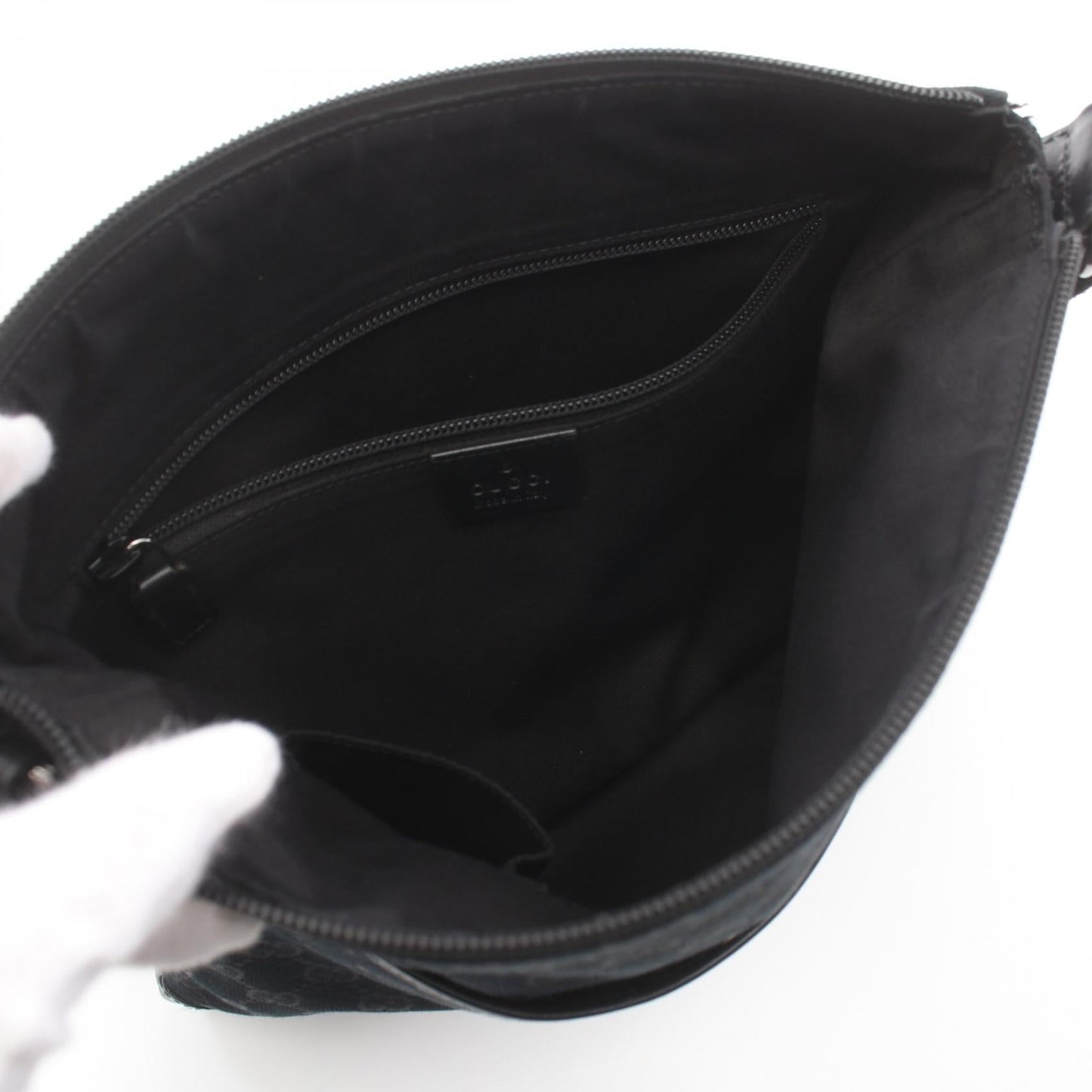Luxury Gucci Trending 2025 GG Canvas Leather Shoulder Bag Black