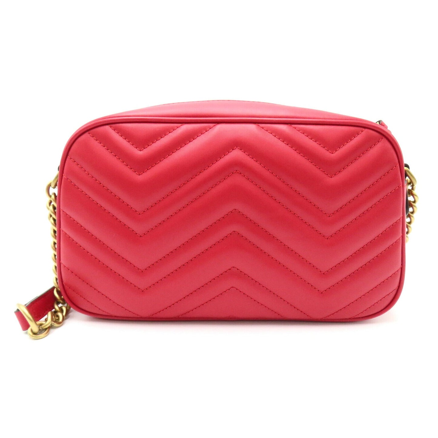 Luxury Gucci Trending 2025 GG Marmont Small Shoulder Bag Quilted Leather Red