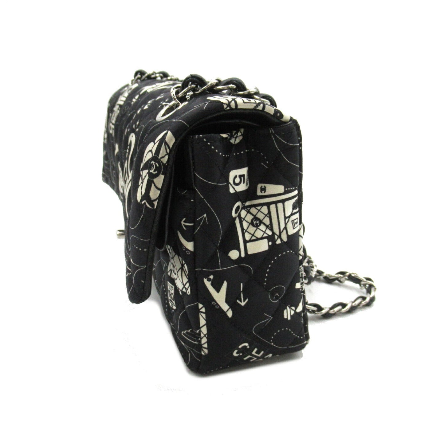 Chanel Satin Airline W Flap Chain Shoulder Bag