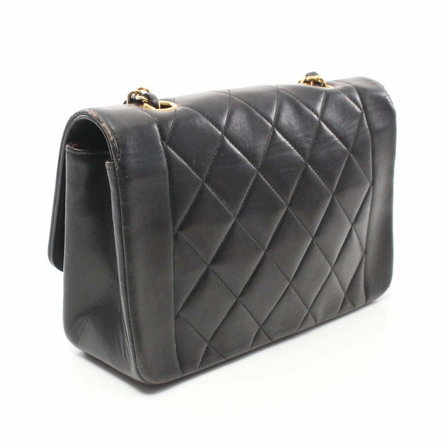 Chanel Lambskin Diana Chain Shoulder Bag
