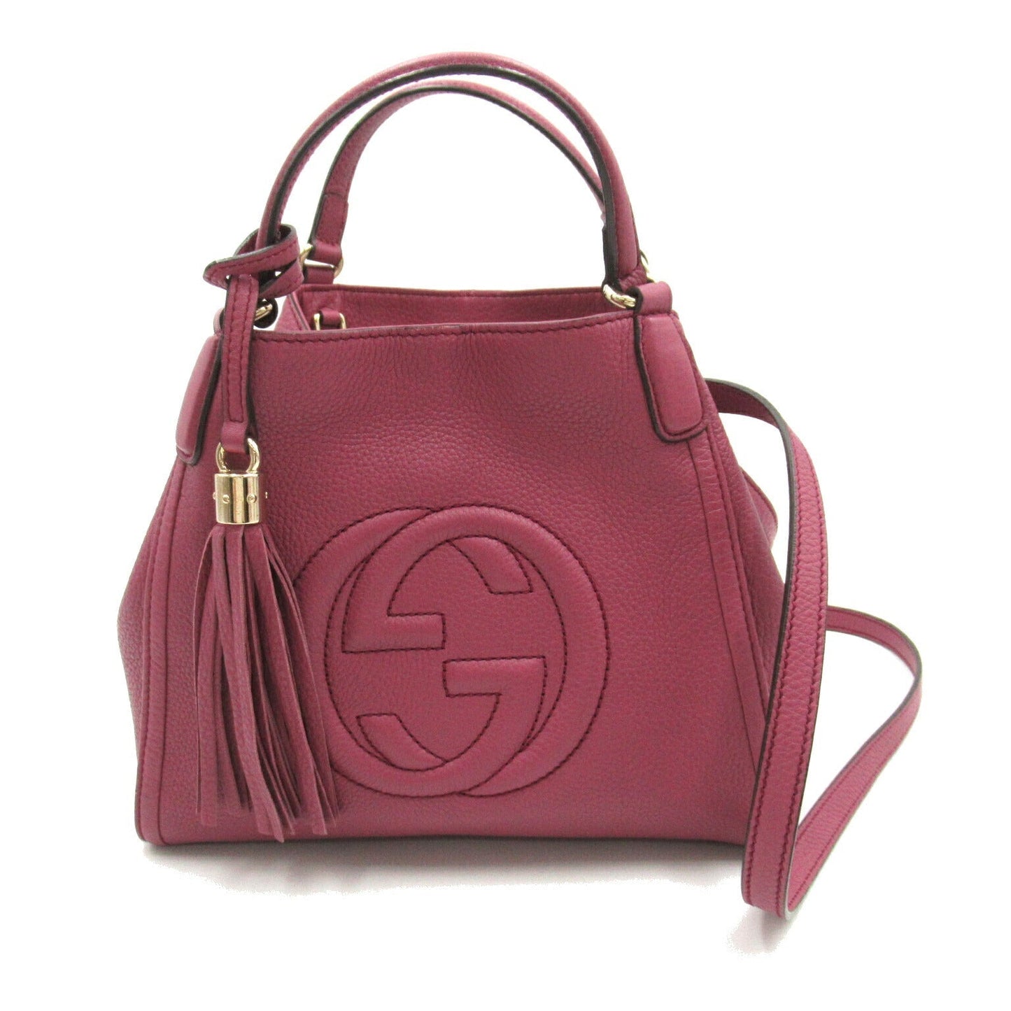 Luxury Gucci Trending 2025 Soho Leather 2way Shoulder Bag Purple