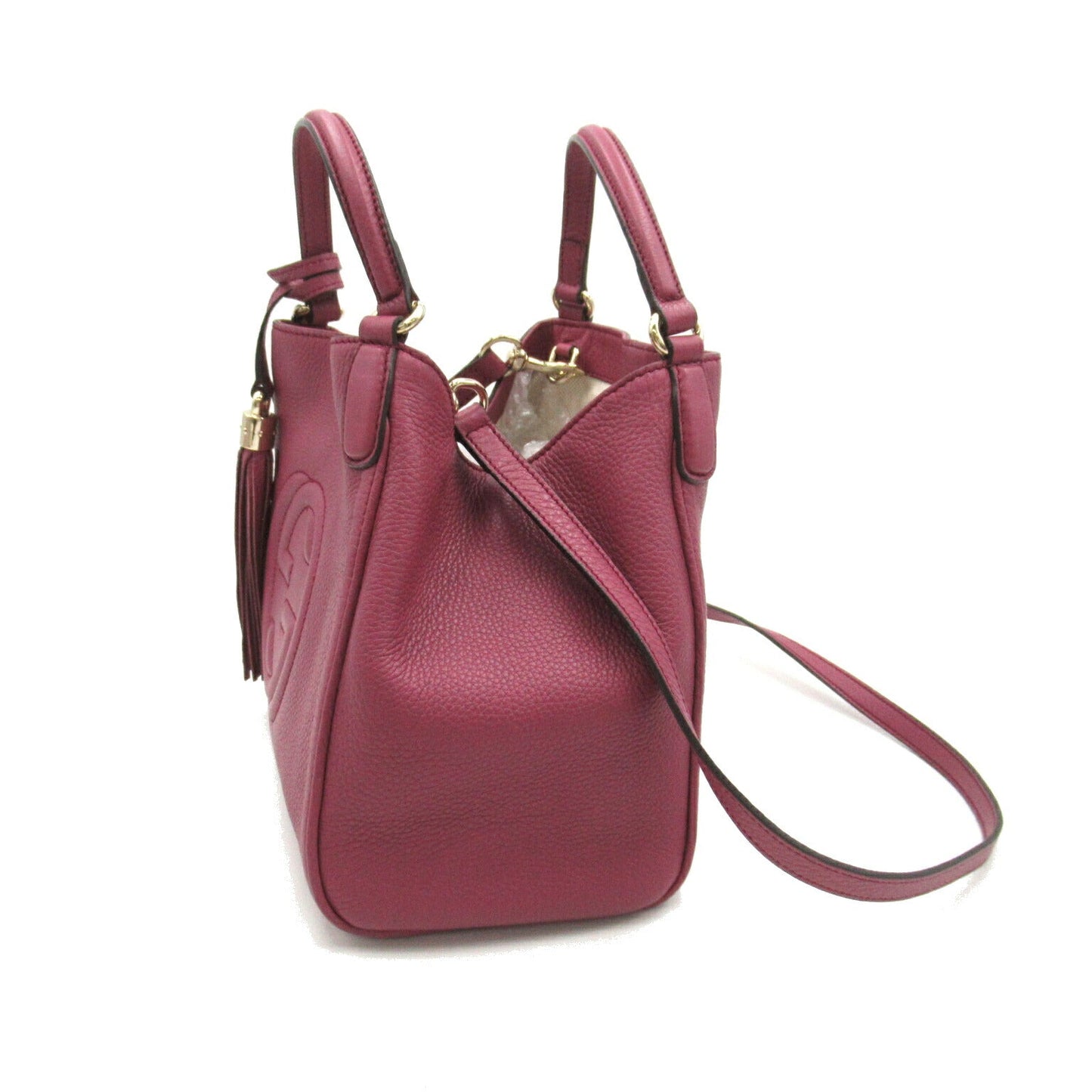 Luxury Gucci Trending 2025 Soho Leather 2way Shoulder Bag Purple