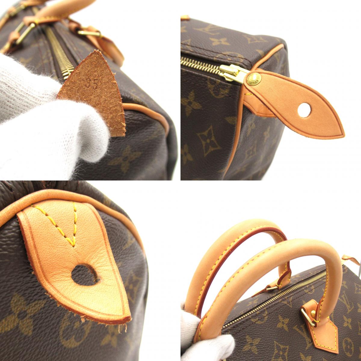 Louis Vuitton Speedy 35 Handbag Monogram Brown