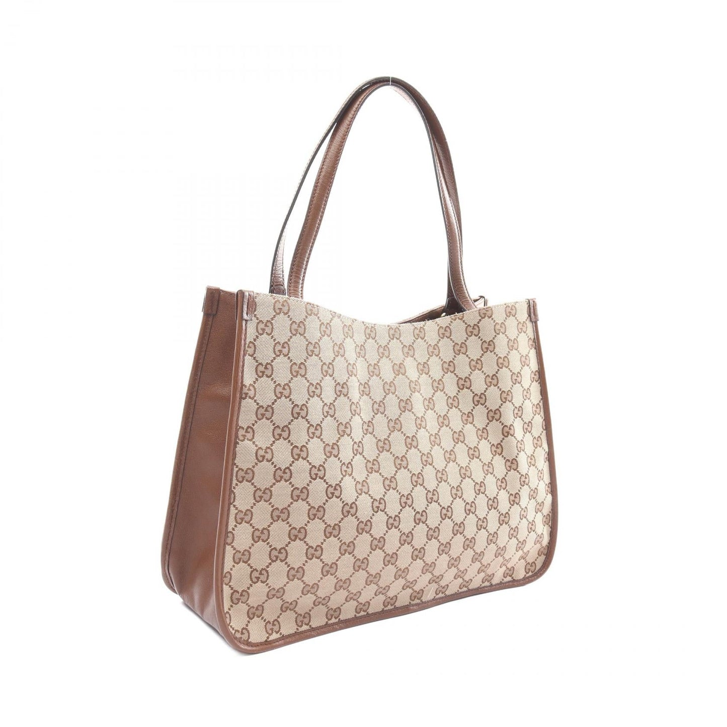 Luxury Gucci Trending 2025 Horsebit GG Canvas Leather Tote Bag