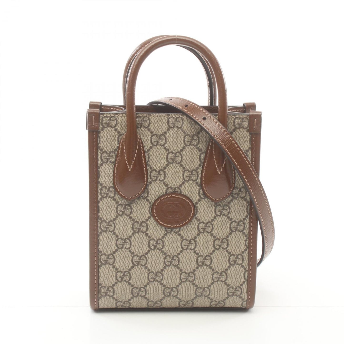 Luxury Gucci Trending 2025 Mini Tote Bag GG Supreme PVC Canvas Leather