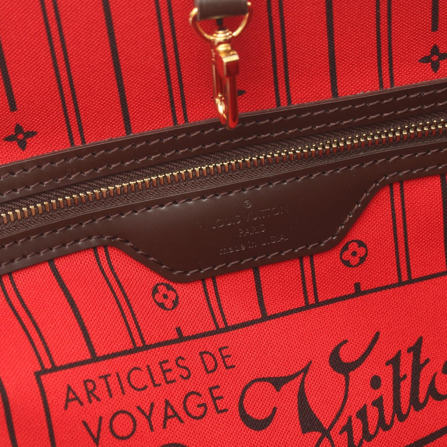 Louis Vuitton Neverfull GM Damier Ebene Tote Bag