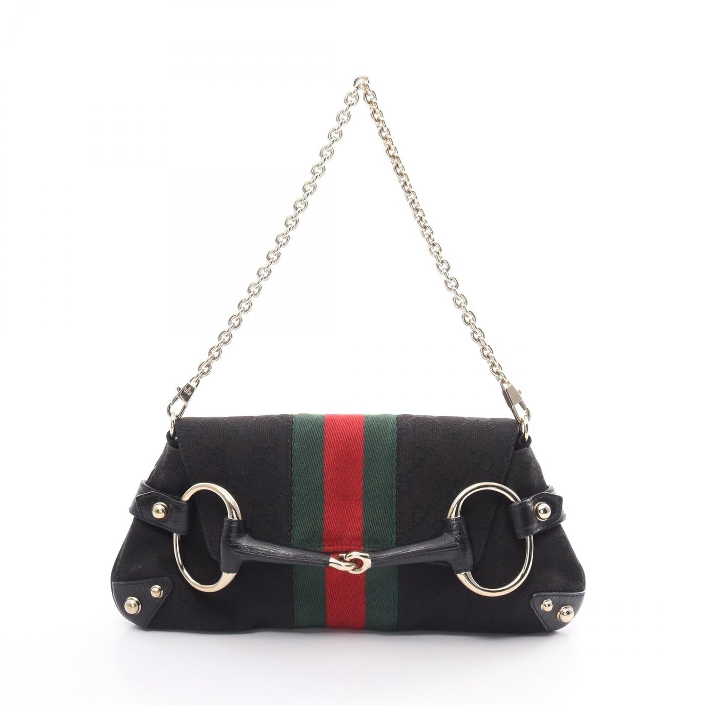 Luxury Gucci Trending 2025 Horsebit GG Canvas Leather Handbag 131470