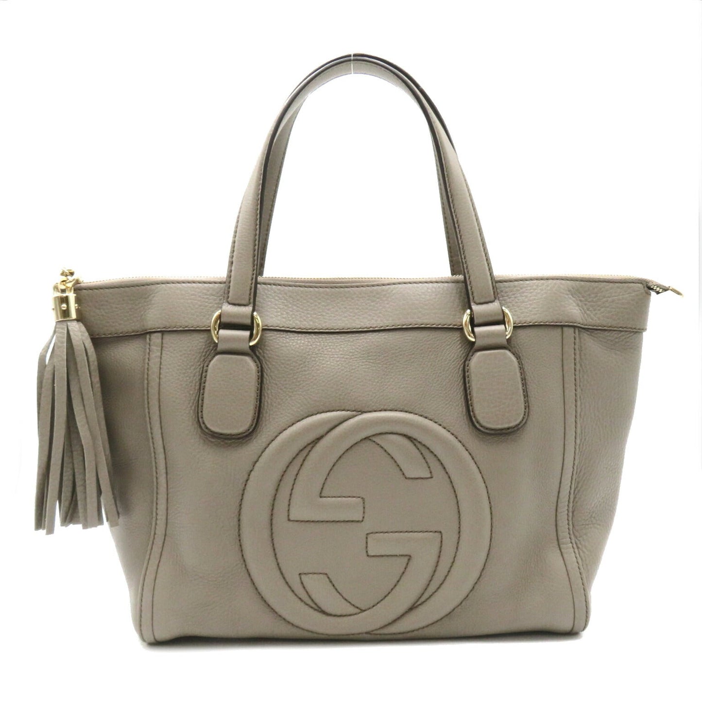 Luxury Gucci Trending 2025 Soho Tote Bag Leather Gray 283207