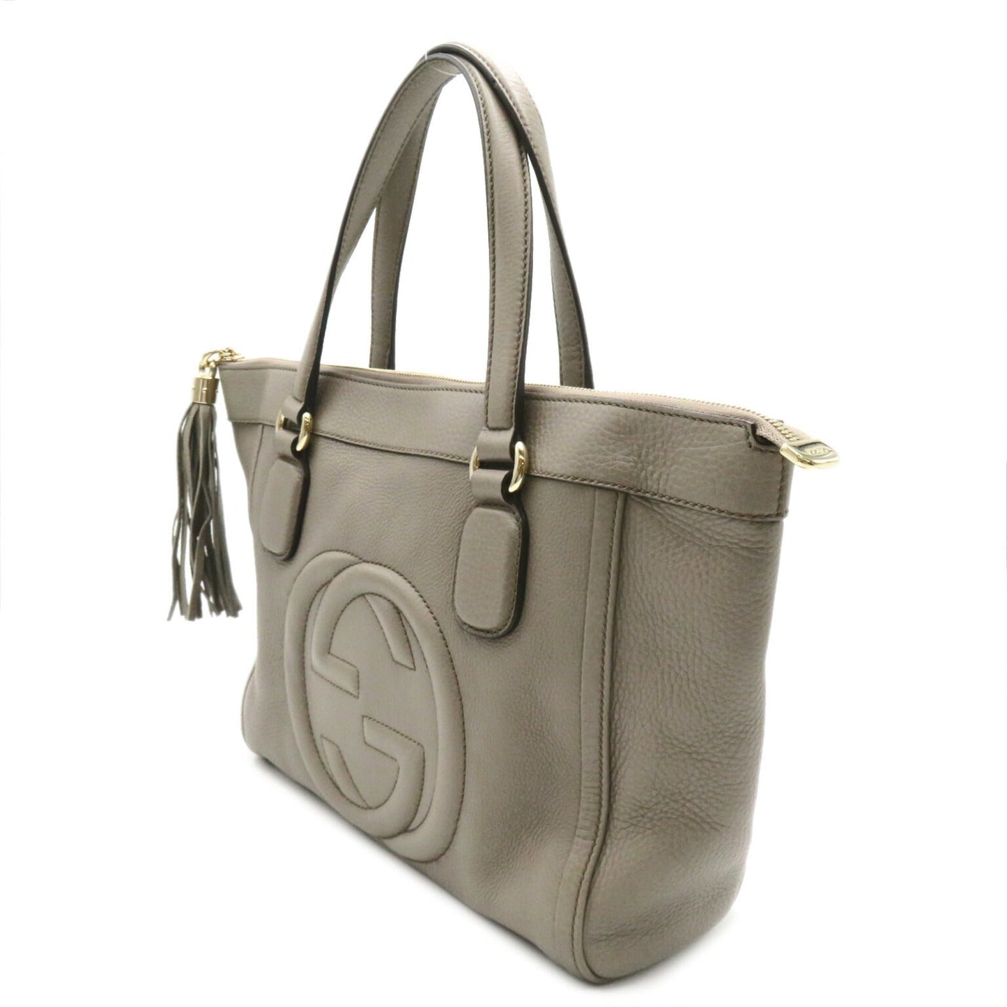 Luxury Gucci Trending 2025 Soho Tote Bag Leather Gray 283207