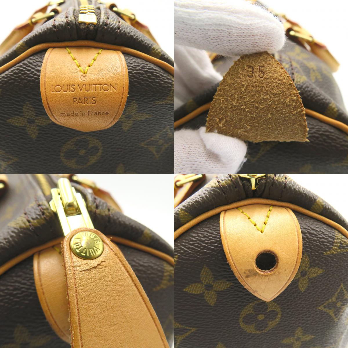 Louis Vuitton Speedy 35 Handbag Brown M41524