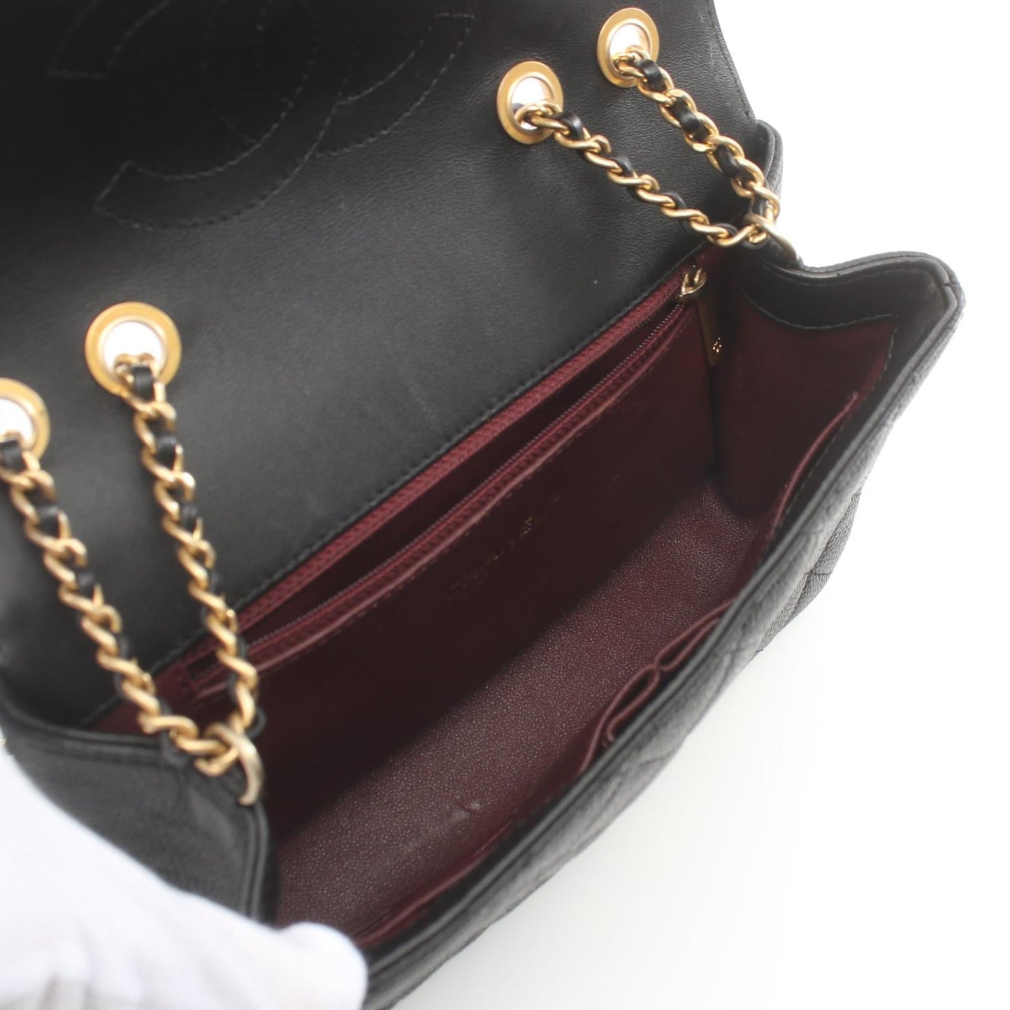 Chanel Caviar CC Filigree Shoulder Bag A93340