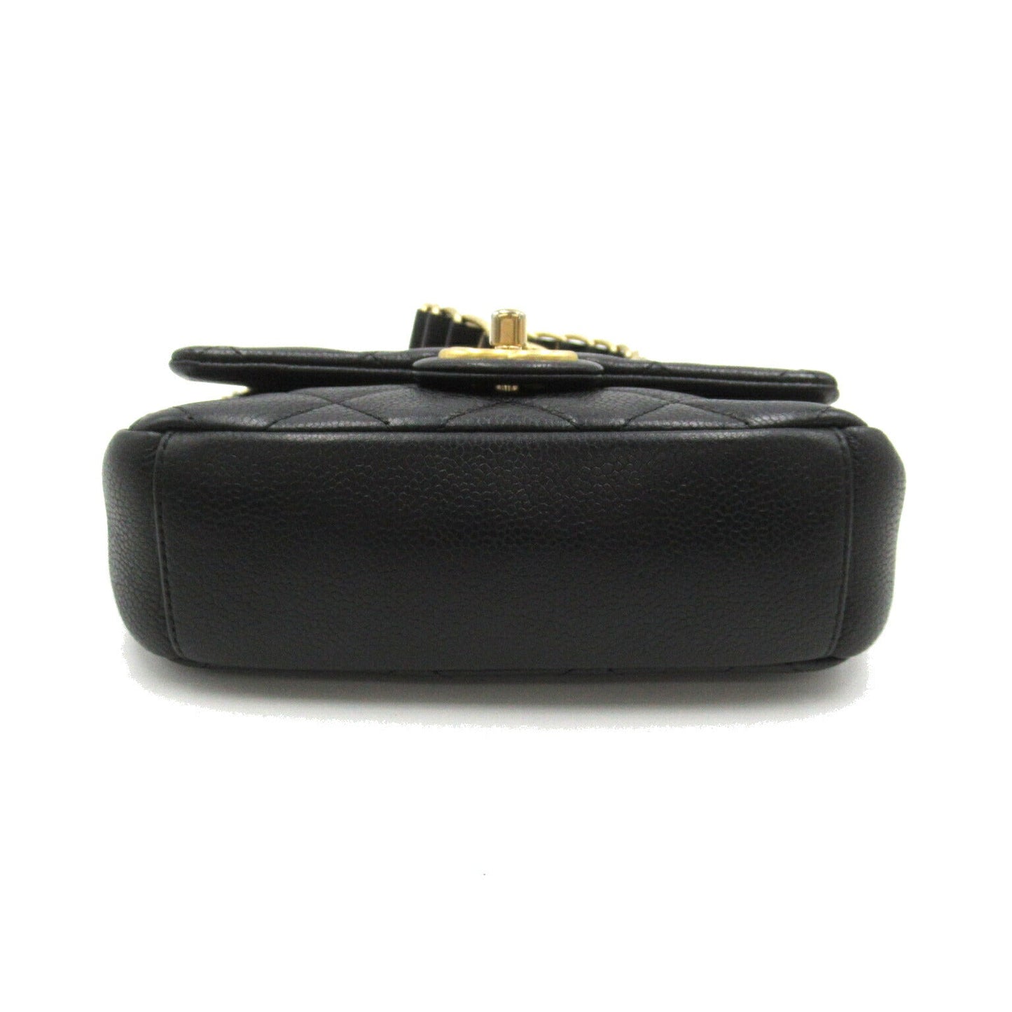 Chanel Mini Matelasse Leather Shoulder Bag Black