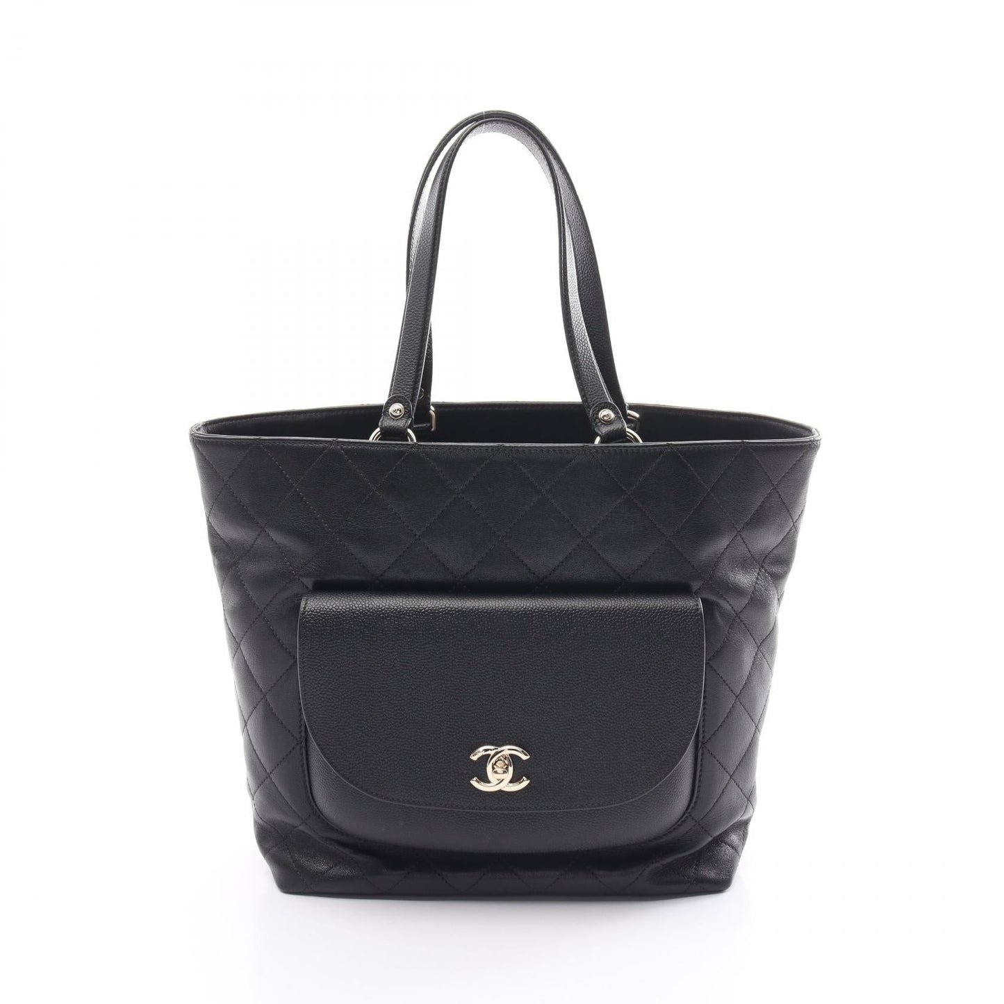 Chanel Matelasse Leather Tote Bag Black