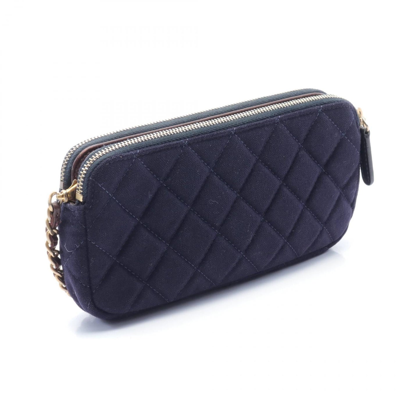 Chanel Quilted Canvas Wallet on Chain Canvas Shoulder Bag in New Condition