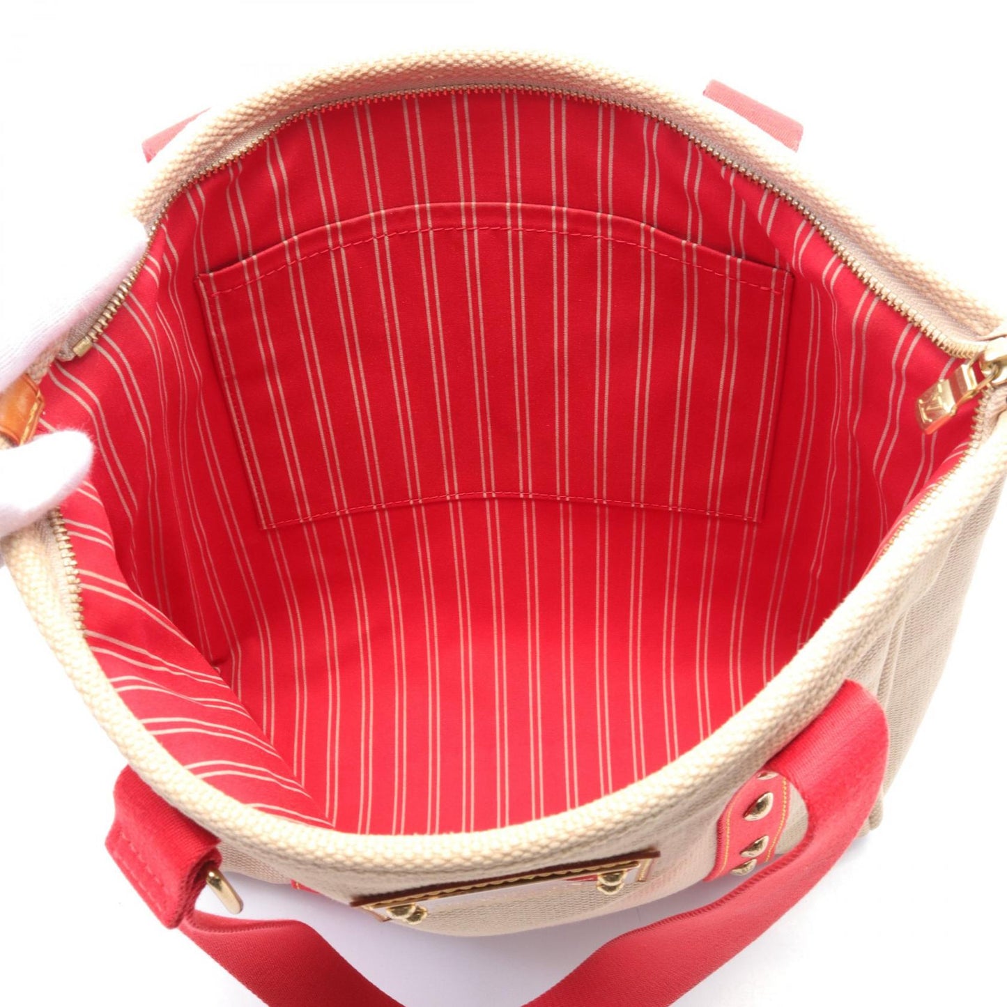 Louis Vuitton Antigua Canvas Leather Tote Bag M40035