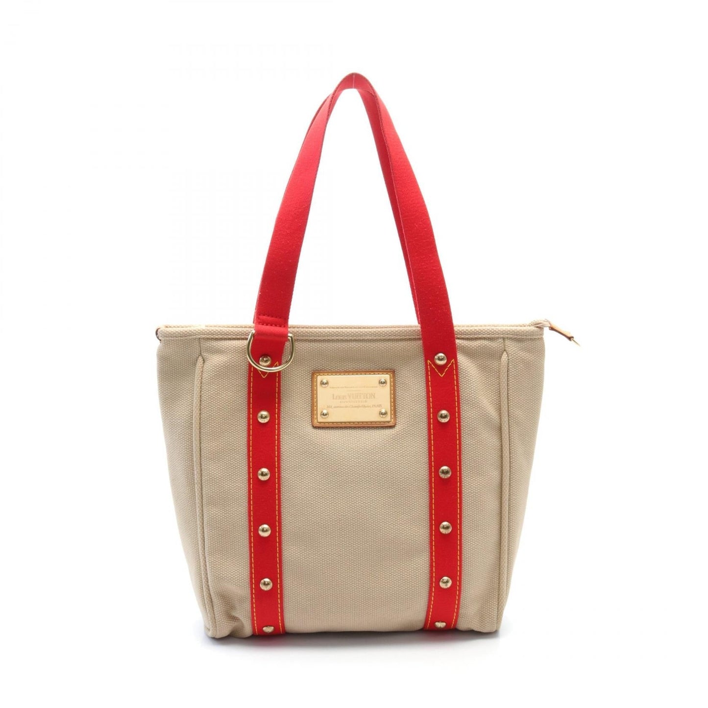 Louis Vuitton Antigua Canvas Leather Tote Bag M40035