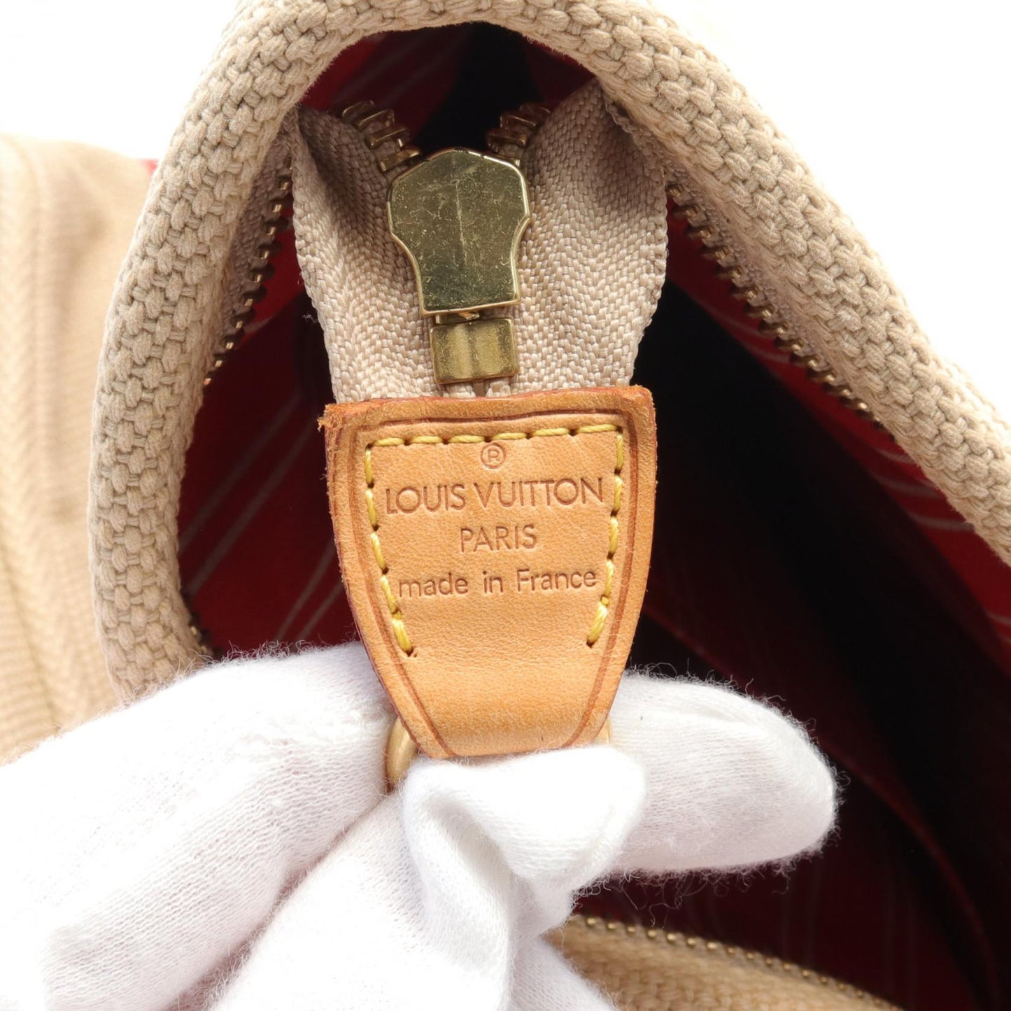 Louis Vuitton Antigua Canvas Leather Tote Bag M40035