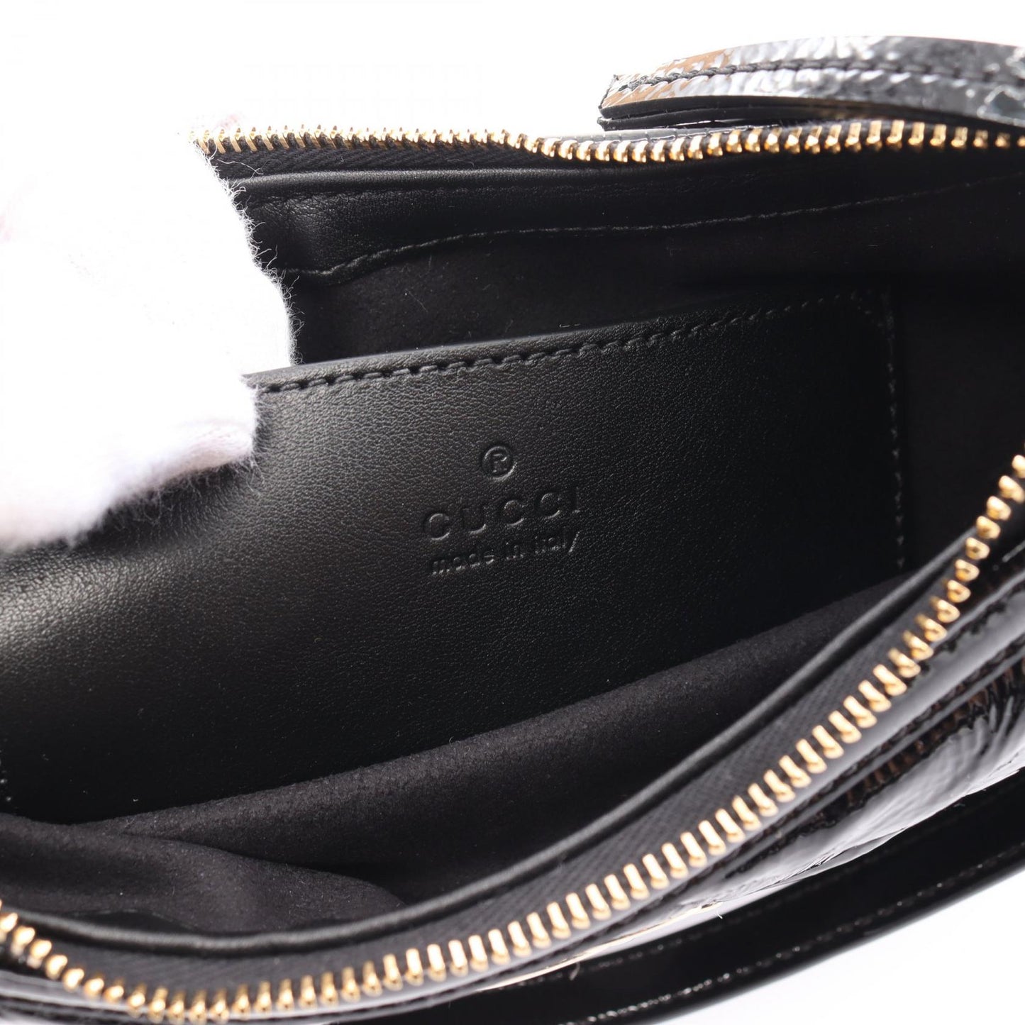 Luxury Gucci Trending 2025 GG Marmont Small Patent Leather Shoulder Bag