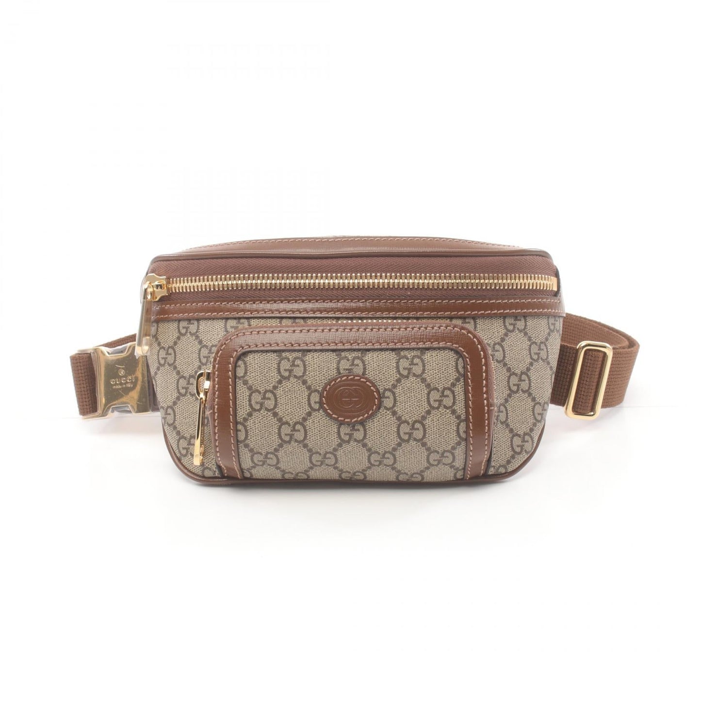 Luxury Gucci Trending 2025 Interlocking G Belt Bag PVC Canvas Leather