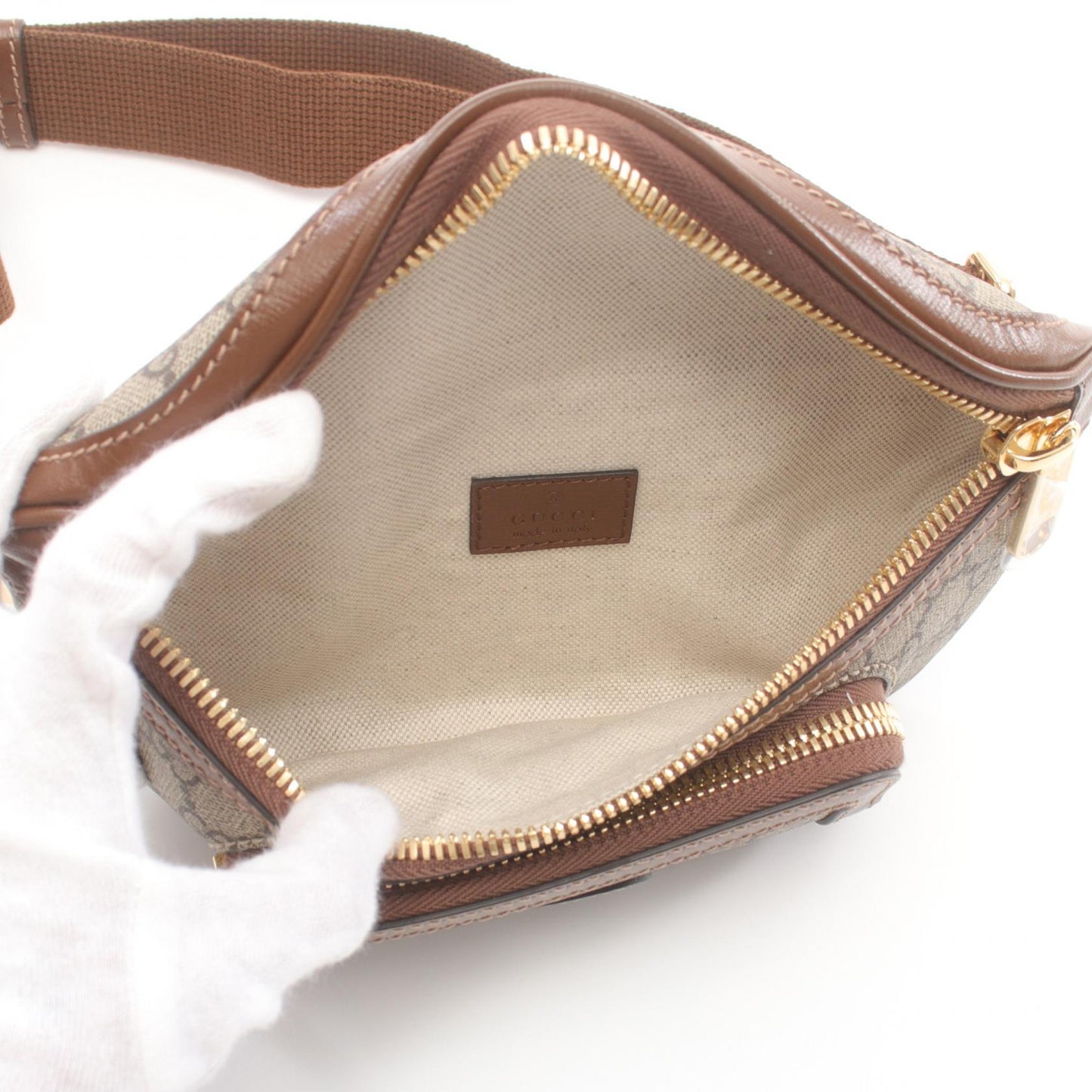 Luxury Gucci Trending 2025 Interlocking G Belt Bag PVC Canvas Leather