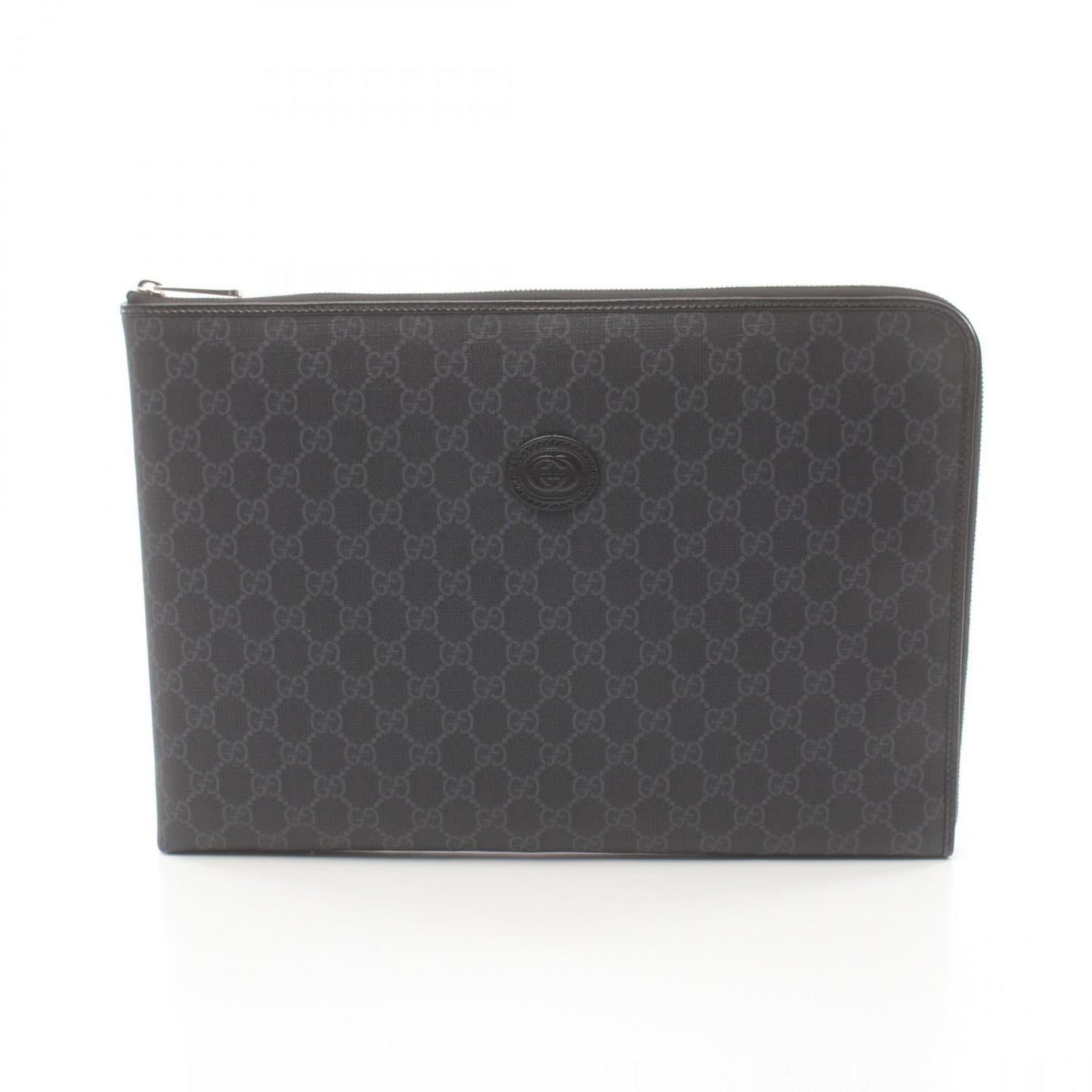 Luxury Gucci Trending 2025 GG Supreme Document Clutch Bag Black