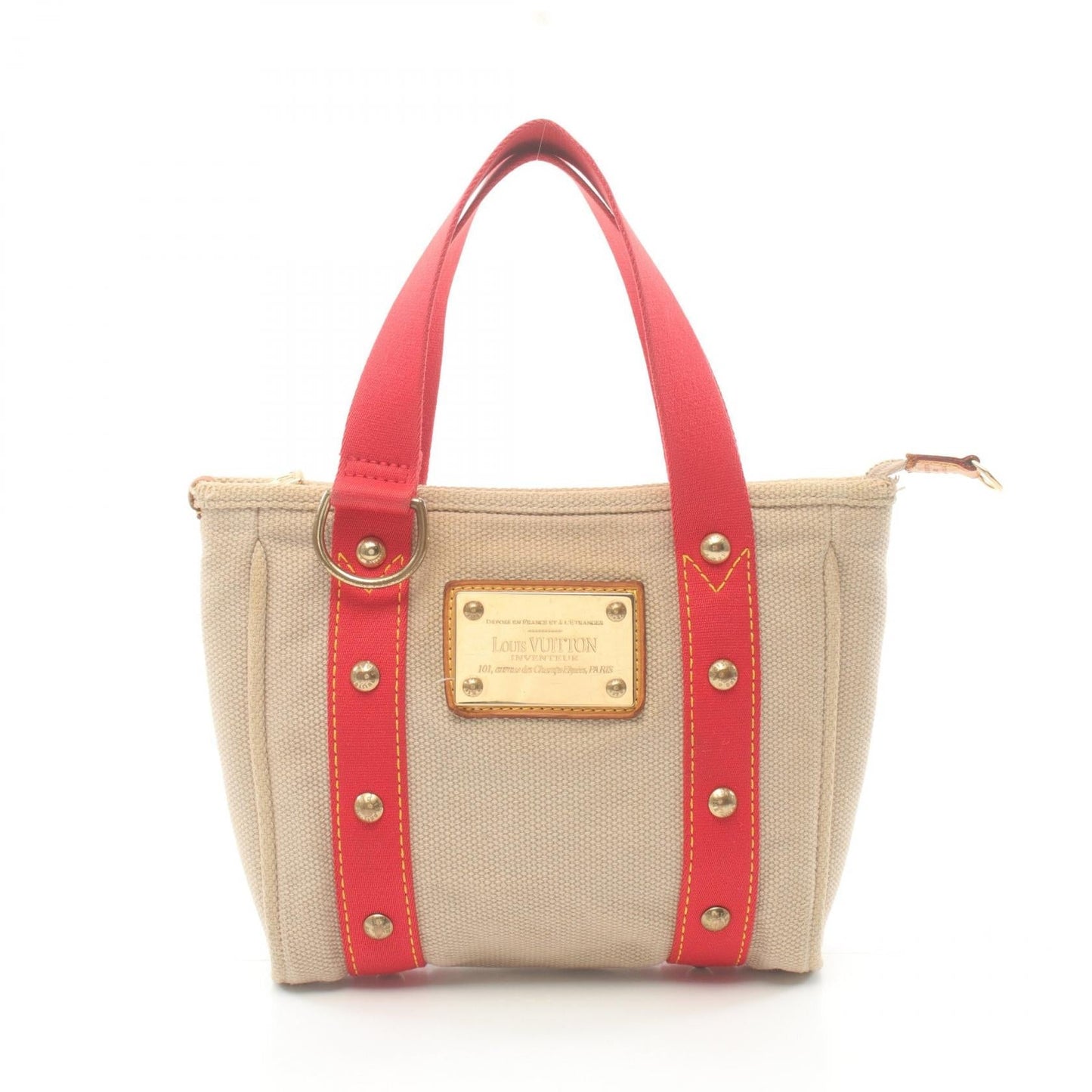 Louis Vuitton Antigua Canvas Leather Tote Bag M40038