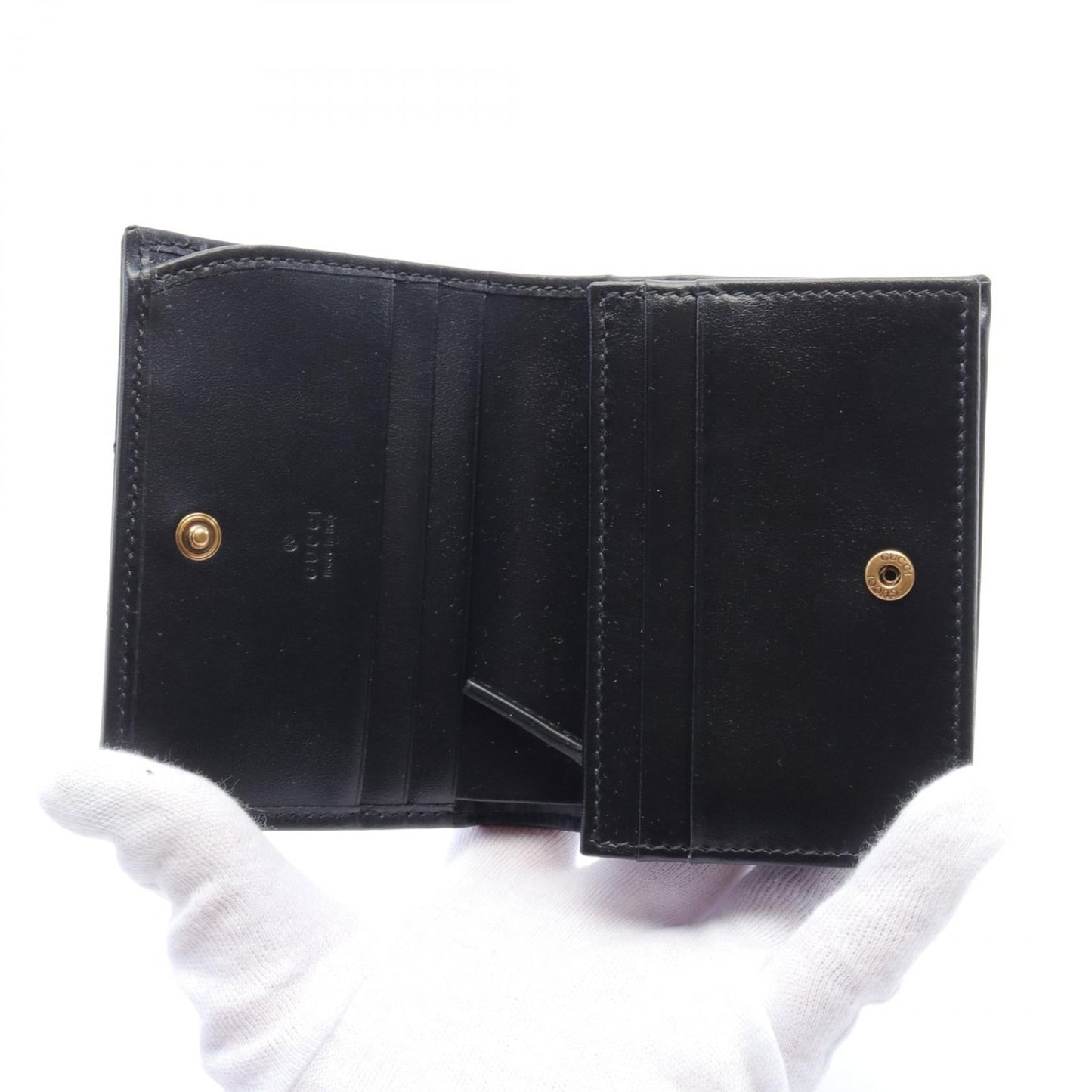 Luxury Gucci Trending 2025 GG Marmont Leather Wallet Black