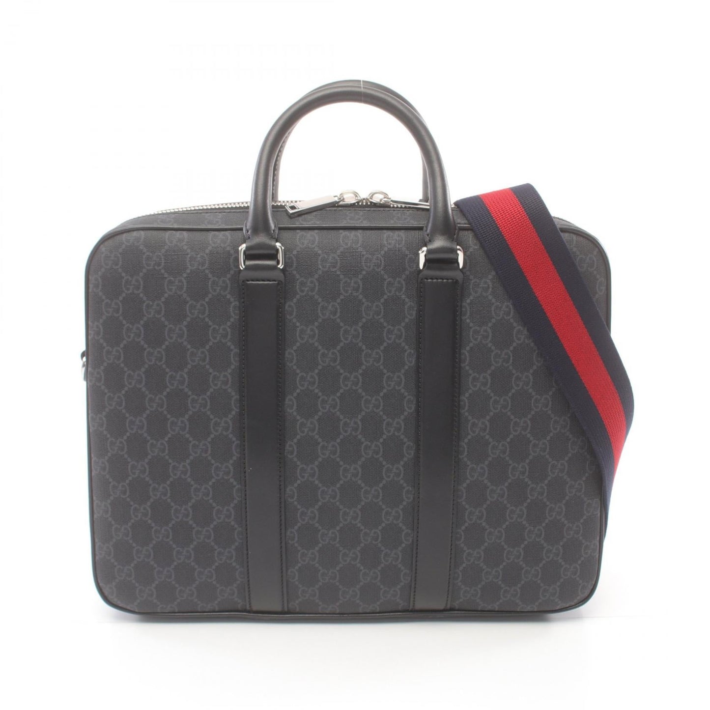 Luxury Gucci Trending 2025 GG Supreme Briefcase Leather Black
