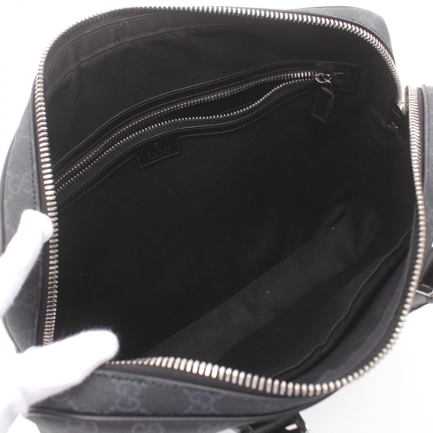 Luxury Gucci Trending 2025 GG Supreme Briefcase Leather Black