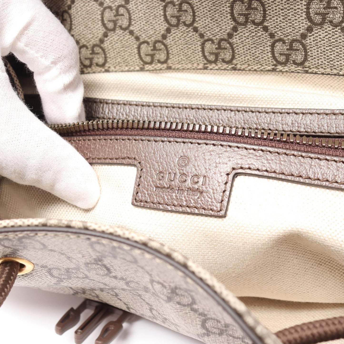 Luxury Gucci Trending 2025 Ophidia GG Supreme Backpack PVC Canvas Leather