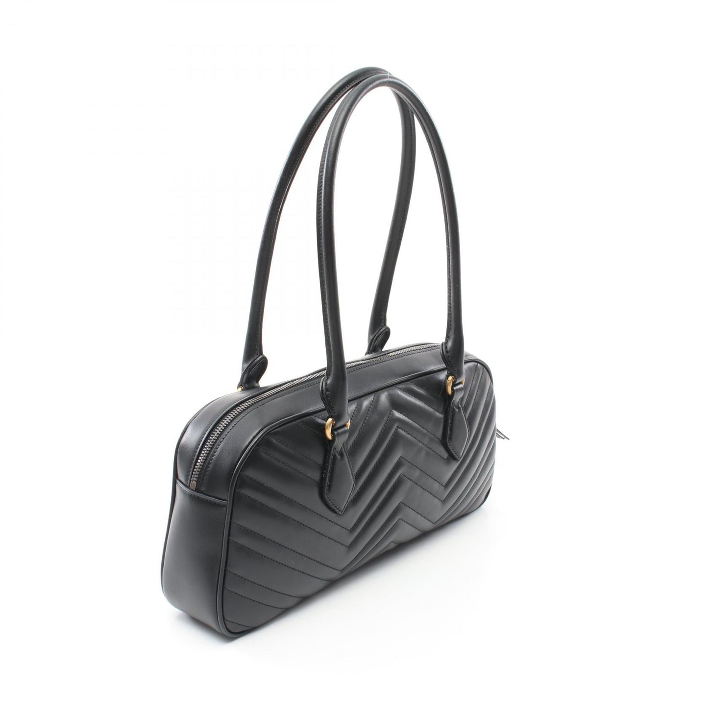 Luxury Gucci Trending 2025 Leather GG Marmont Medium Top Handle Tote