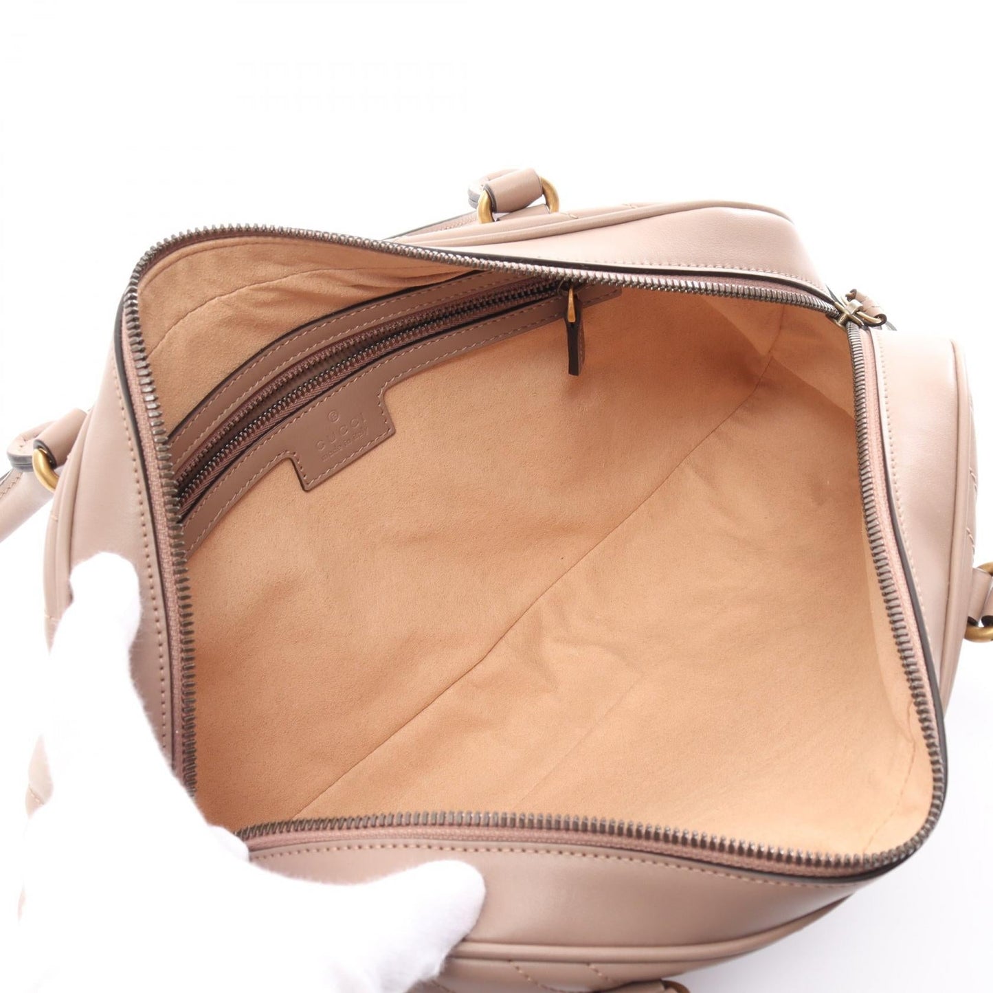 Luxury Gucci Trending 2025 Leather GG Marmont Medium Top Handle Tote