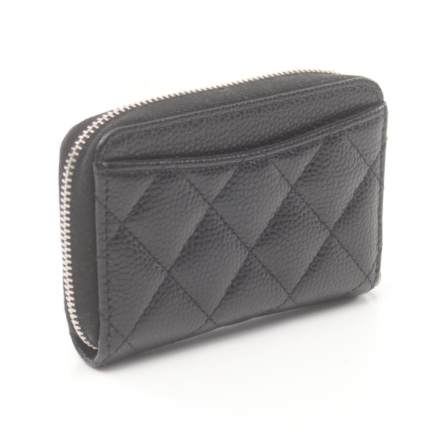 Chanel Quilted Caviar Zip Coin Purse Leather Coin Case AP0216 in Great Condition
