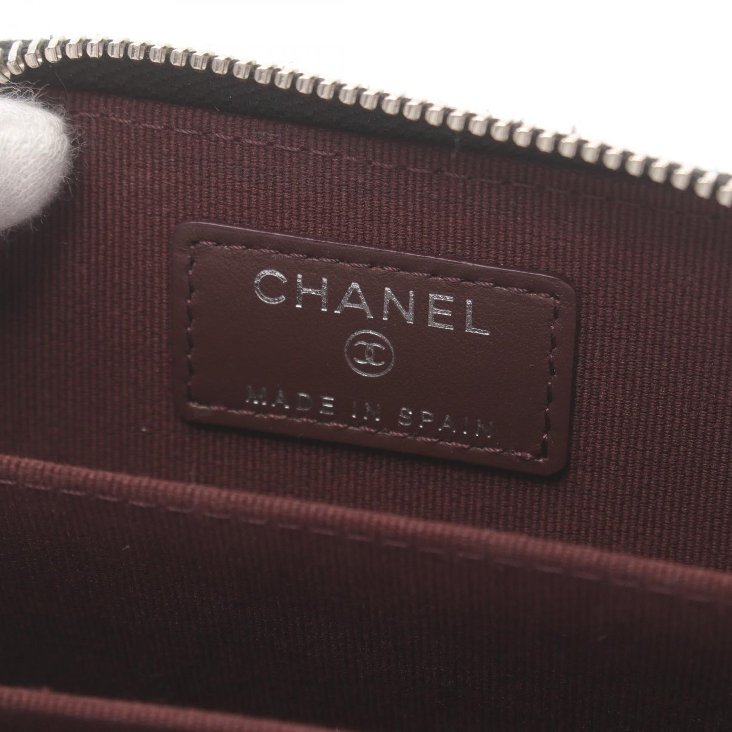 Chanel Quilted Caviar Zip Coin Purse Leather Coin Case AP0216 in Great Condition